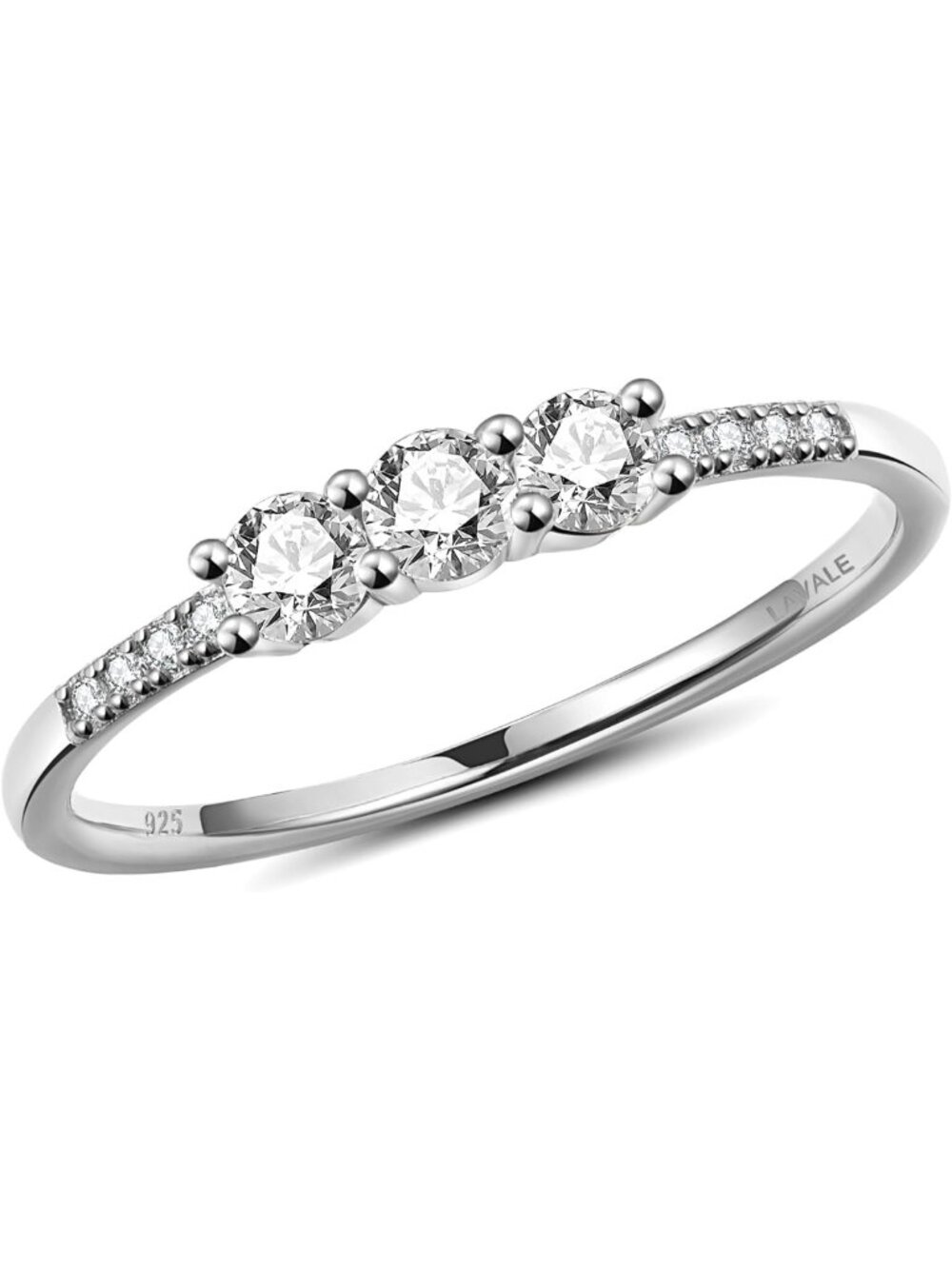 Stunning Round Cut Moissanite Wedding Band for Women - 18K Gold Vermeil, VVS1